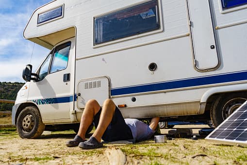 RV repair and maintenance work - Licensed from iStock
