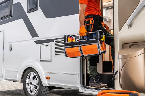 Professional RV technician at work - Licensed from iStock